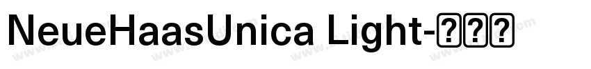 NeueHaasUnica Light字体转换